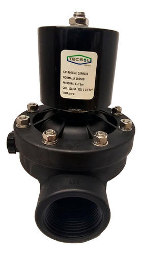 Válvula Solenoide De 1-1/4 En 24 Dc, Nc, Nylon, Q2pbc10