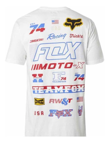Camiseta Fox Blanca Talla Large Original