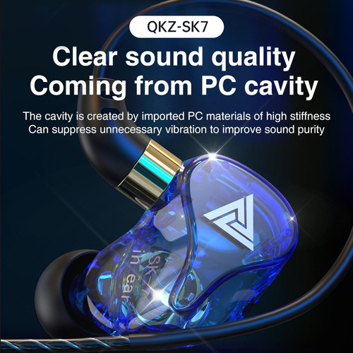 Audífonos Qkz Sk7 Con Cable De 3.5mm Y Superbajos