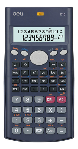 Calculadora Cientifica Deli - 240 Funciones C/tapa - Negro