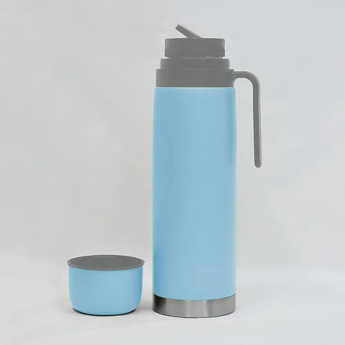 Termo Acero Inox 1lt C/manija Fija Mantiene Frío Calor Comet Color Celeste