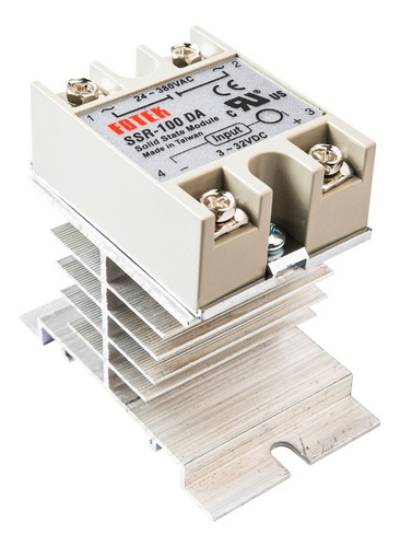 Kit 5 Pzs Ssr-100da Relevador Solido 100a Disipador Arduino