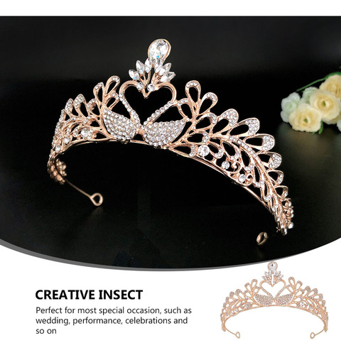 Tiara De Boda Con Forma De Corona De Diamantes De Imitación