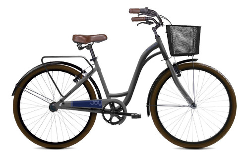 Bicicleta Mercurio Comfort Joy R26 Con Canastilla 7 Vel Color Gris oscuro Tamaño del cuadro M