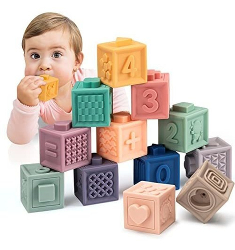 Hahagift Soft Stacking Blocks For Baby Montessori Sensory T