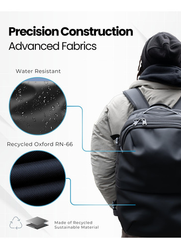 Mochila De Compresión Airvault Airback 19 Negro Usb Tsa Color Diseño De La Tela