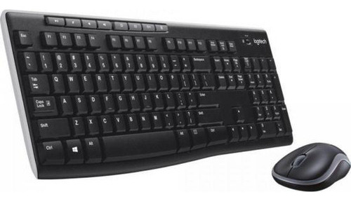 Combo de teclado y ratón inalámbricos Logitech Mk270, negro
