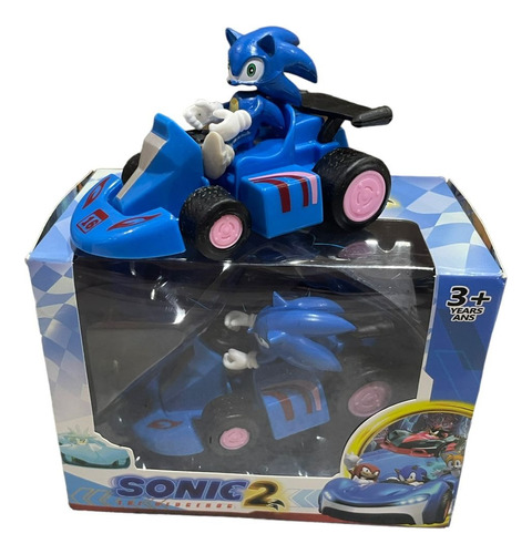 Auto Sonic 2 Kart Pull Back En Caja