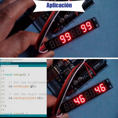 Tecneu 5 Piezas De Módulos Display 7 Segmentos 8 Digitos Rojo Max7219