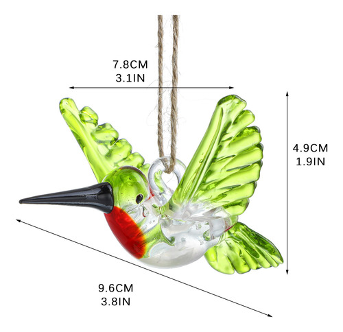 Colibríes De Vidrio Navidad