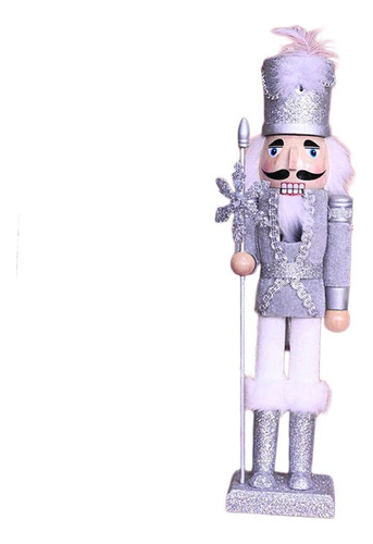 Madera Navidad Cascanueces Marioneta Hogar Escritorio Plata