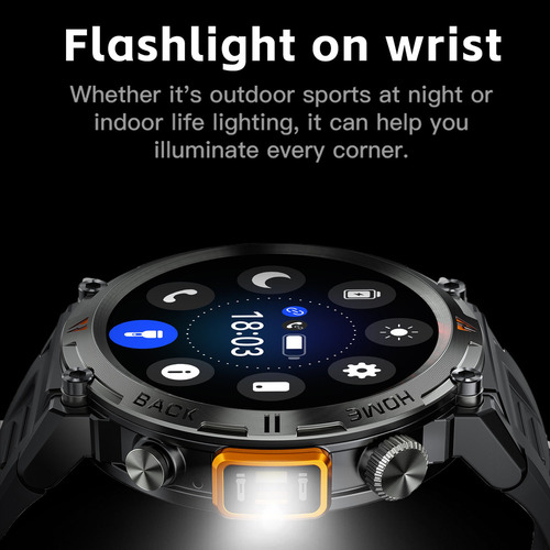 Smartwatch Bluetooth Com Lanterna Para Homens