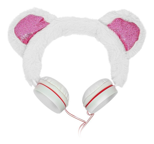 Auriculares Stereo Orejas Zorro Vincha Peluche Cable 1,5mts