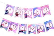 Comprar Banderin Feliz Cumple X12 Gabby Casa De Muñecas Nena