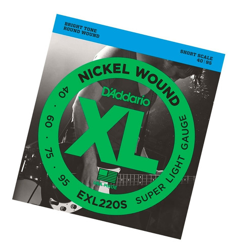 Encord Baixo 4c .040 D'addario Xl Nickel Wound Exl220s