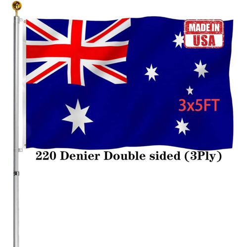 Hypoth Bandera De Australia De Doble Cara, 3 X 5 Pies Para E