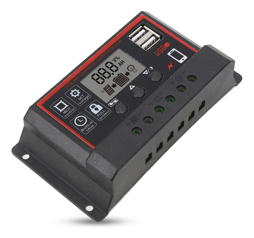 Regulador Solar, Controlador Lcd, 5 V/2,5 A, Doble Celda Usb