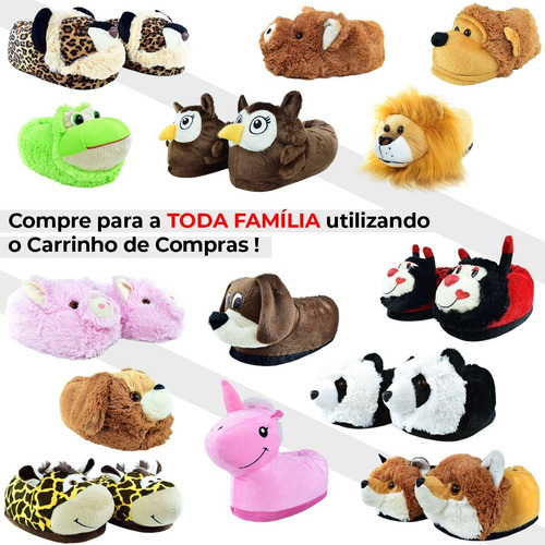 Imagem 9 de 10 de Pantufa Sapo Em Pele 35-37-39.- Pantufa- Pelúcia