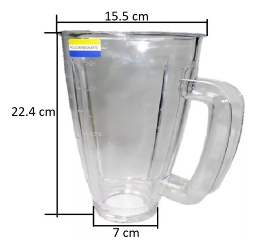 Vaso Plástico Irrompible Licuadora Moulinex Sirve T-fal