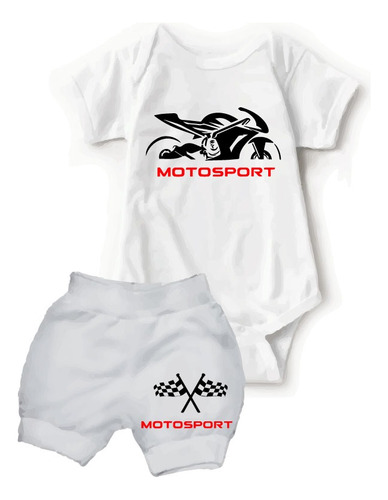 Conjunto De Bebê - Moto - Motor