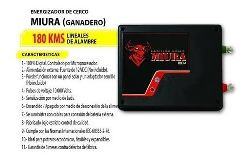 Energizador Aguilar Miura Ganaderos 180km
