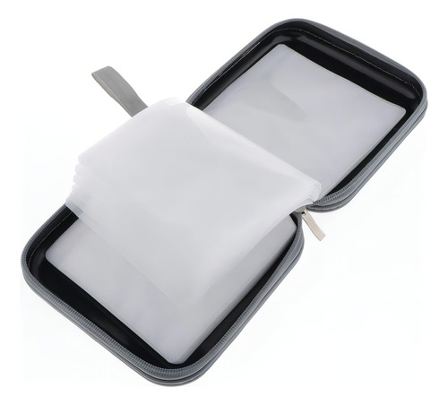 Fenteer Porta Cd Estuche Potatile De Dvd, Funda De Plástico De 40 Discos Para Cd/dvd, Negro, Individuales