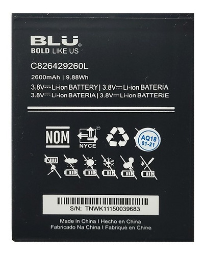 Imagen 2 de 3 de Bateria Pila Blu Grand M2 / Advance 5.2 A230 C826429260l