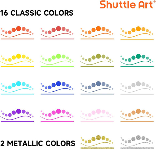 18 Colores Pluma Marcadora De Puntos De Doble Punta Niã...