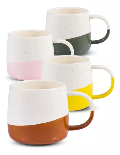 Tazas de café grandes de cerámica, 24 onzas, diseño de mango grande, taza  de té y café extra grande para oficina y hogar, aptas para microondas y