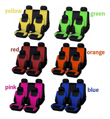 . 8 Fundas For Asientos De Coche, Lavables, Resistentes Al