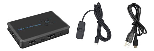 Conmutador Kvm Compatible Con Hdmi 4 Entradas 1 Salida Conmu