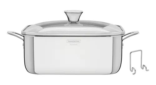 comprar Cacerola Olla Cuadrada De Acero Inoxidable 7.3lt Tramontina 