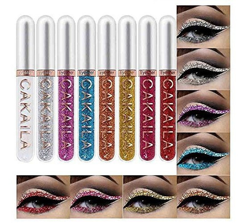 8 Colores Liquid Glitter Eyeliner Liquid Sets, Glitter Eye L