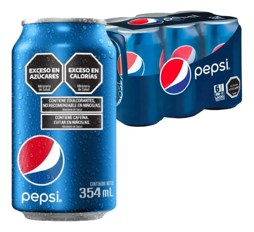 Gaseosa Pepsi Lata Pack 6 X 354 Cc