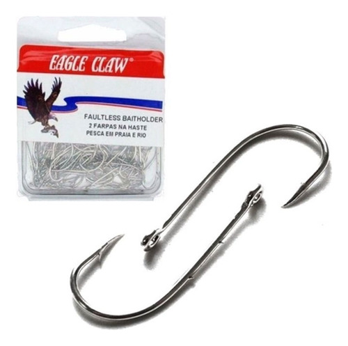 Anzol Eagle Claw Dupla Farpa N 4/0 C/100un Super Resistente