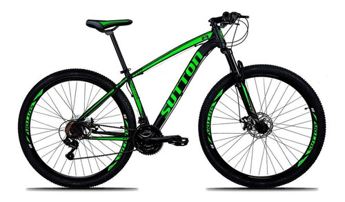 Imagem 1 de 1 de Mountain bike Sutton New aro 29 17" 24v freios de disco hidráulico câmbios Shimano y Shimano Altus cor preto/verde