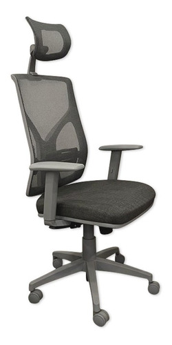 Sillón Red Ejecutivo Tisera Presidencial Oficina Pc Gris F88