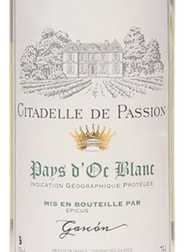 Pack De 12 Vino Blanco Citadelle De Passion 750 Ml