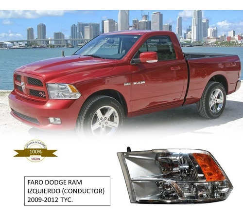 Faro Dodge Ram Izquierdo (conductor) 2009-2012.