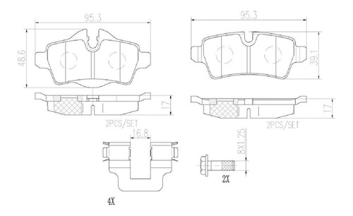 Imagen 2 de 4 de Balatas Brembo (t) Mini Cooper Incl S R55 R56 R58 07-15