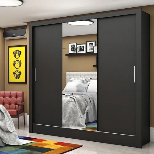 comprar Guarda-roupa Casal 3 Portas Com Espelho Santiago Plus