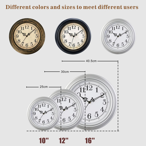 Reloj De Pared Retro Plumeet, 12 Diseños Exclusivos