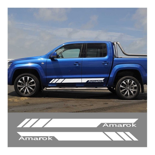 Vinilo Camioneta Amarok Lateral Tuning Franjas Falda Ploteo