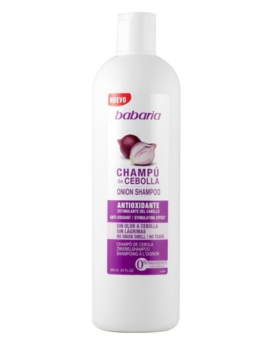 Shampoo Babaria Cebolla Estimula Crecimiento Capilar 600 Ml