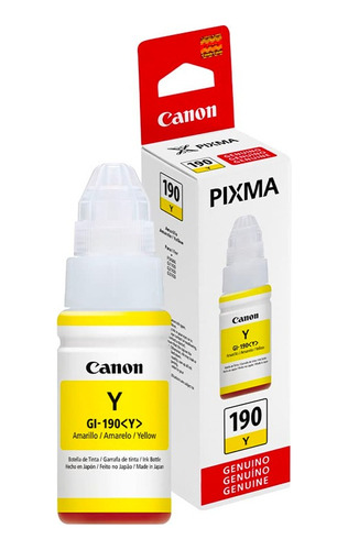 Botella Tinta Canon Original Gi-190 Amarillo