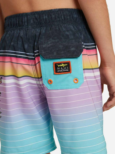 Traje De Baño Stretch Sunset In Waves Multicolor Kids Maui A
