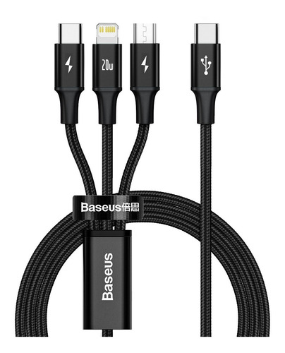 Cable 3 En 1 Carga Rapida Baseus Usb C Micro Lightning A Usb