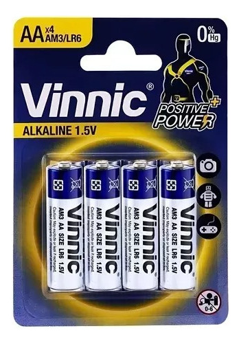 Pilas Batería Calidad Alcalinas Doble Aa X4  Vinnic 