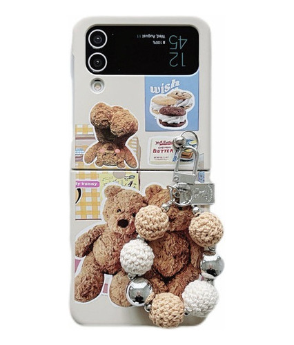 Funda Para Teléfono Teddy Bear Galaxy Zflip3 Zflip4 Con  [u]