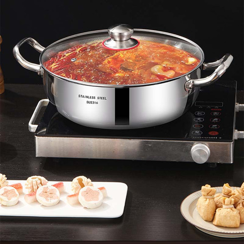Olla De Sopa C Con Tapa De Vidrio De Acero Inoxidable Ho 000